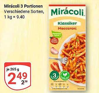Mirácoli 3 Portionen Verschiedene Sorten