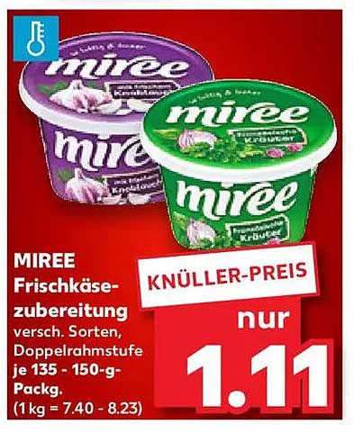 Miree Frischkäsezubereitung - verschiedene Sorten, 135-150 g