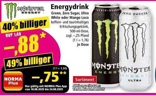 Monster Energydrink - Erfrischung in verschiedenen Sorten