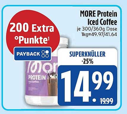 MORE Protein Iced Coffee - 300g Dose
