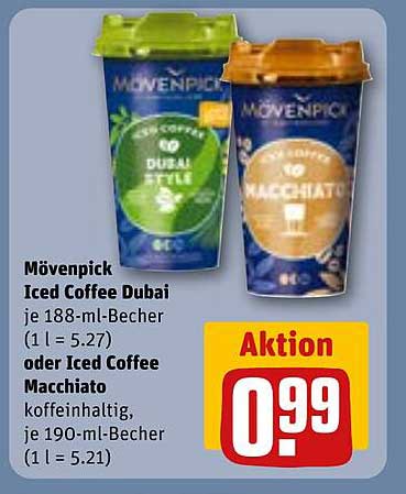 Mövenpick Iced Coffee Dubai oder Iced Coffee Macchiato - Aktion