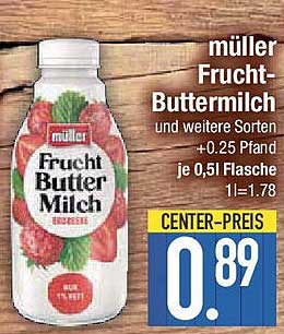 müller Frucht-Buttermilch und weitere Sorten