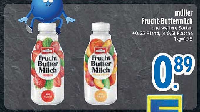 müller Frucht-Buttermilch und weitere Sorten