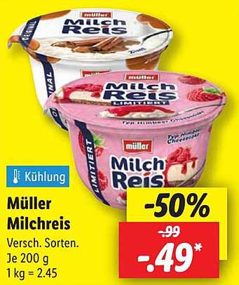 Müller Milchreis - Verschiedene Sorten, je 200 g