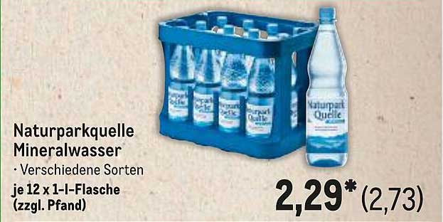 Naturparkquelle Mineralwasser - Verschiedene Sorten