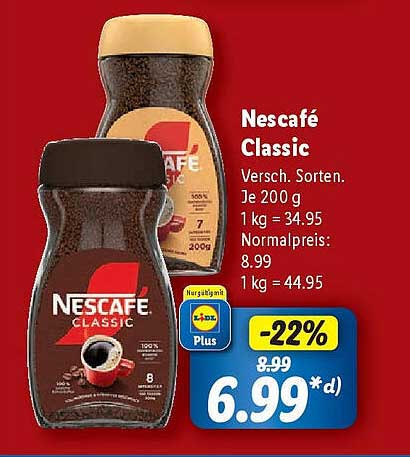 Nescafé Classic - Verschiedene Sorten, je 200 g
