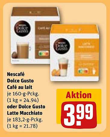 Nescafé Dolce Gusto Café au lait oder Latte Macchiato