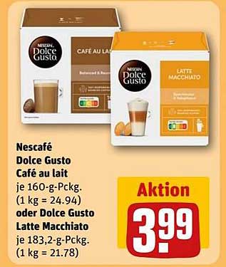 Nescafé Dolce Gusto Café au lait oder Latte Macchiato