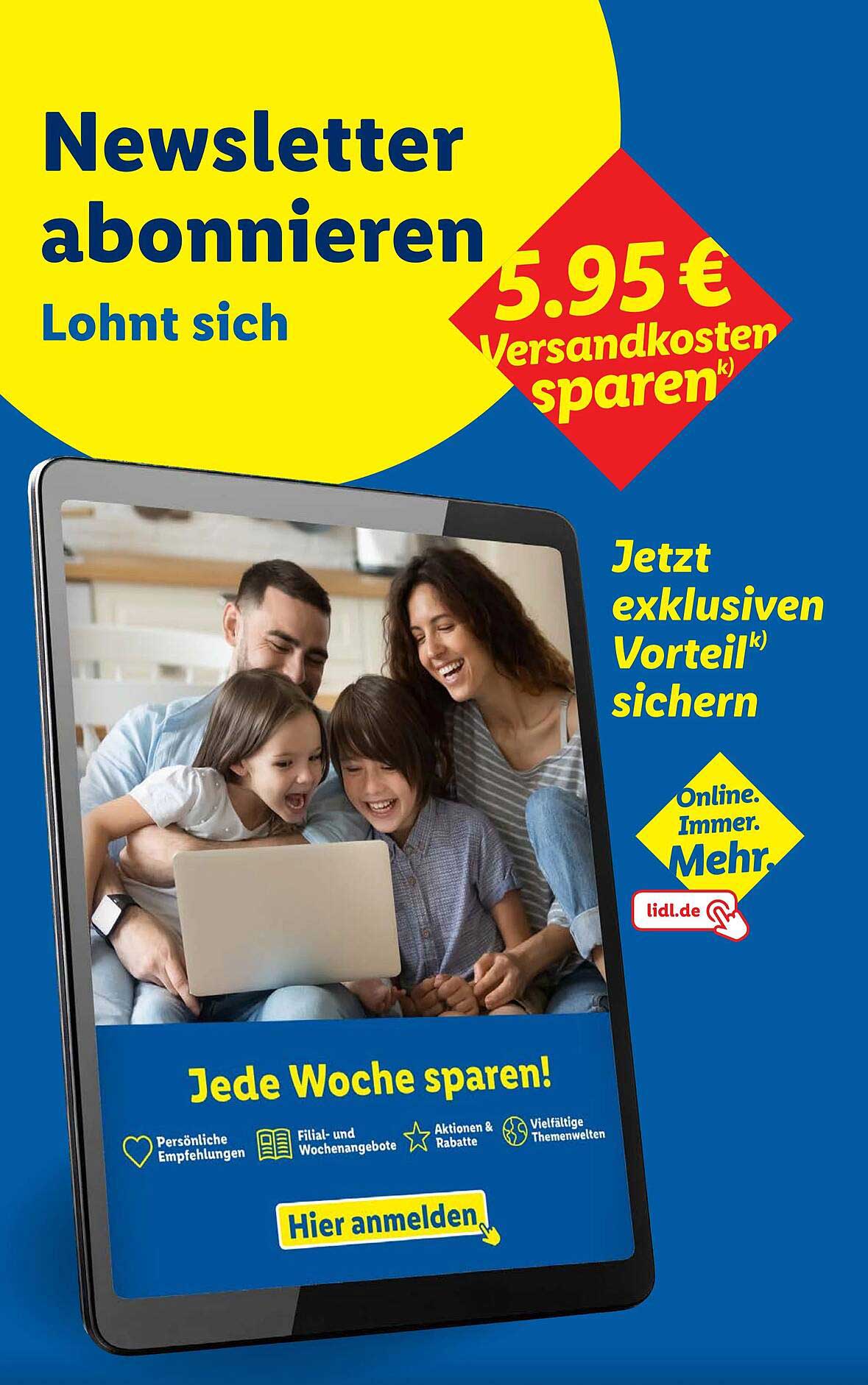 Newsletter abonnieren – 5,95 € Versandkosten sparen!