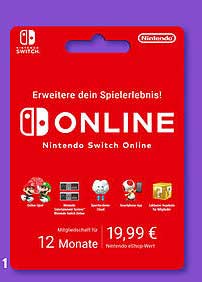 Nintendo Switch Online Mitgliedschaft für 12 Monate für nur 19,99 €