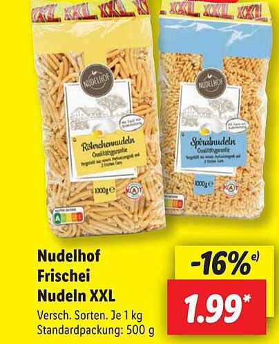 Nudelhof Frischei Nudeln XXL - Verschiedene Sorten