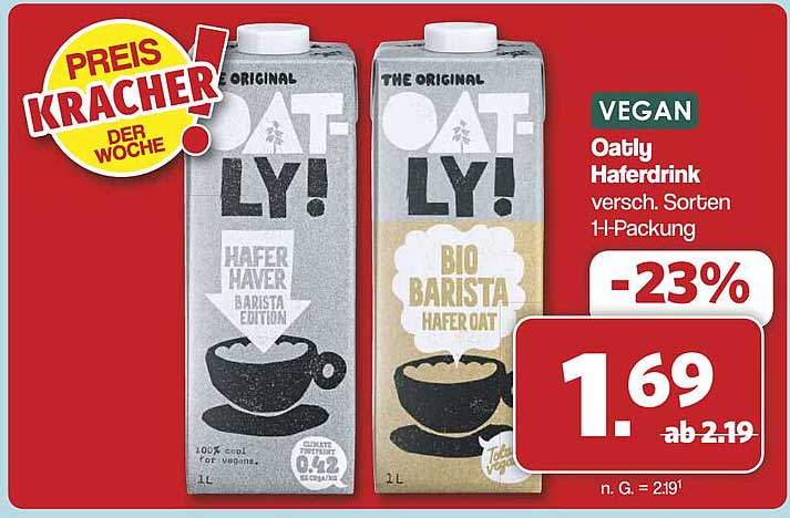 Oatly Haferdrink verschiedene Sorten 1l-Packung
