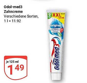 Odol-med3 Zahnpasta 125 ml - Jetzt zum Vorteilspreis!