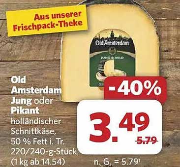 Old Amsterdam Jung oder Pikant - 40% Rabatt auf holländischen Schnittkäse