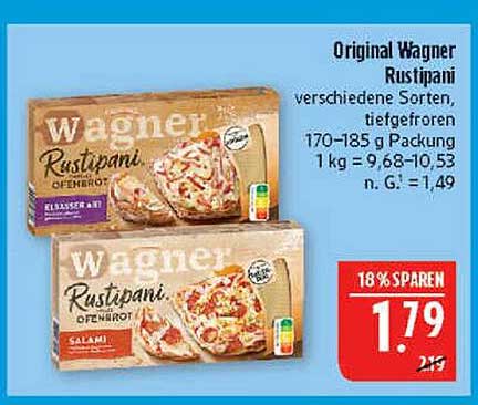 Original Wagner Rustipani verschiedene Sorten, tiefgefroren