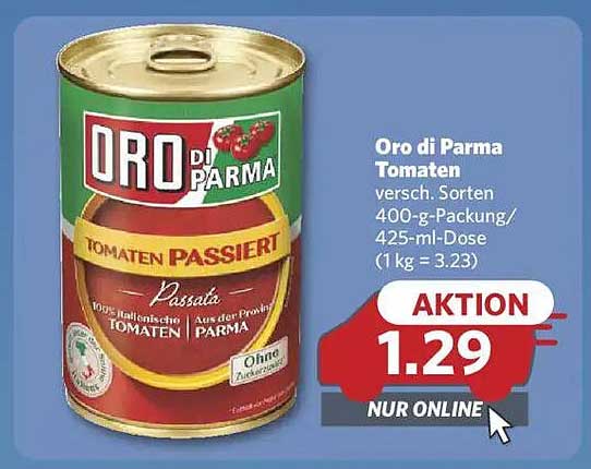 Oro di Parma Tomaten - Passierte Tomaten 400-g-Packung