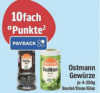 Ostmann Gewürze je 4-250g Beutel/Dose/Glas