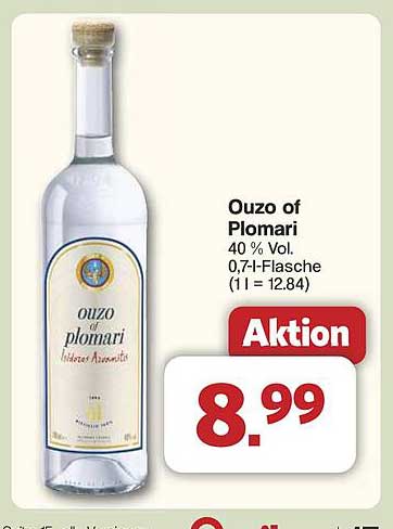 Ouzo of Plomari 0,7 l - 40 % Vol.