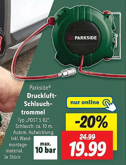 Parkside® Druckluft-Schlauch-Trommel