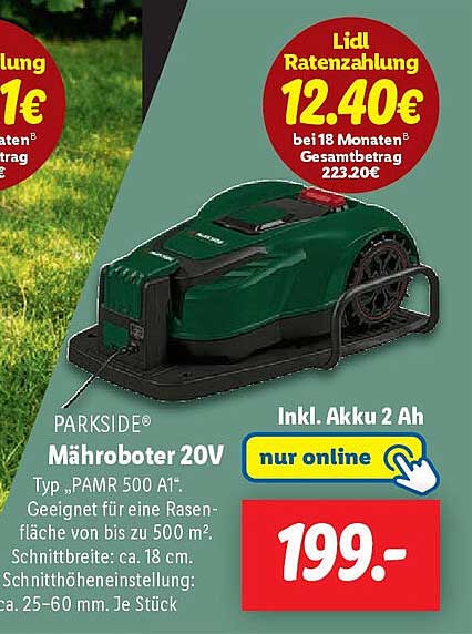 PARKSIDE Mähroboter 20V - Typ: PAMR 500 A1