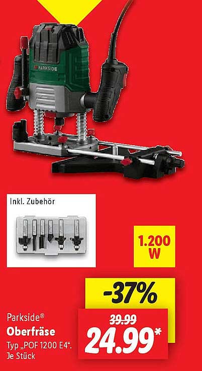 Parkside Oberfräse Typ POF 1200 E4 – Jetzt zum Sonderpreis!