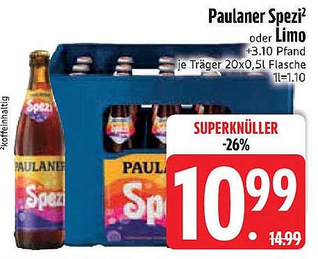 Paulaner Spezi² oder Limo im praktischen Träger