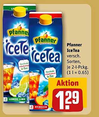 Pfanner IceTea verschiedene Sorten, je 2-l-Packung