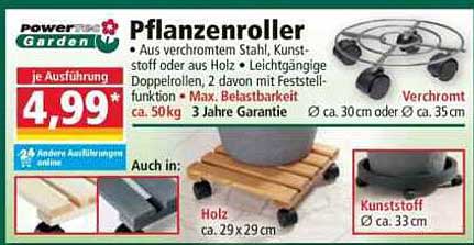Pflanzenroller - für müheloses Umstellen Ihrer Pflanzen
