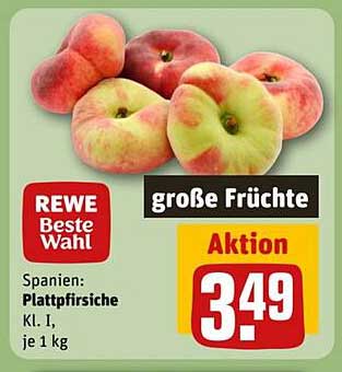 Plattpfirsiche - Spanien, Kl. I, je 1 kg