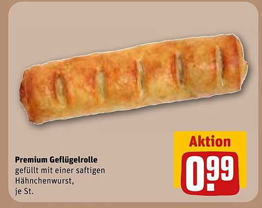 Premium Geflügelrolle gefüllt mit einer saftigen Hähnchenwurst, je St.