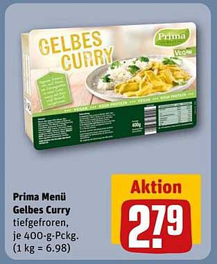 Prima Menü Gelbes Curry tiefgefroren, je 400-g-Pckg.