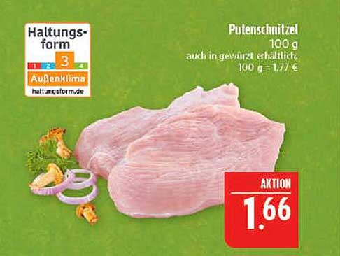 Putenschnitzel 100 g - Aktion