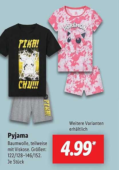 Pyjama für Kinder – Pokémon Designs