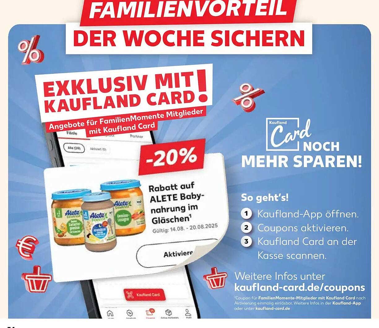 Rabatt auf ALETE Babynahrung im Gläschen - 20% exklusiv mit Kaufland Card!