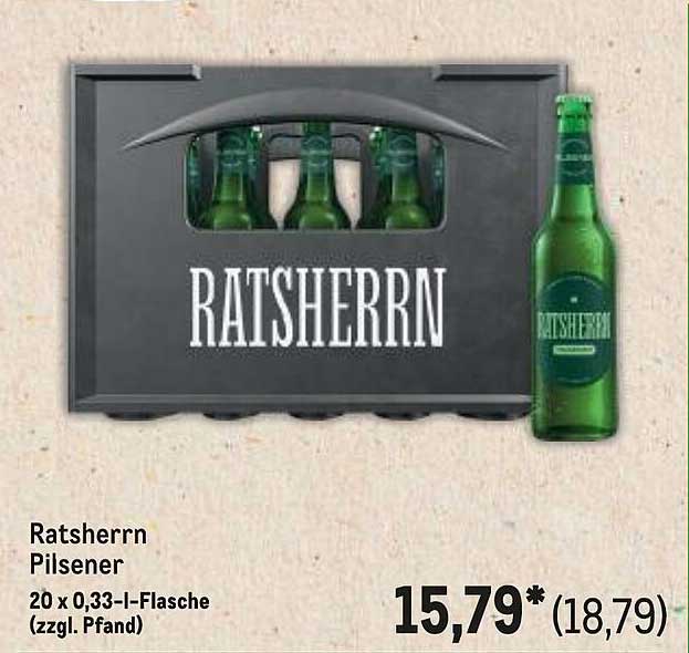 Ratscher Pilsener 20 x 0,33-l-Flasche (zzgl. Pfand)