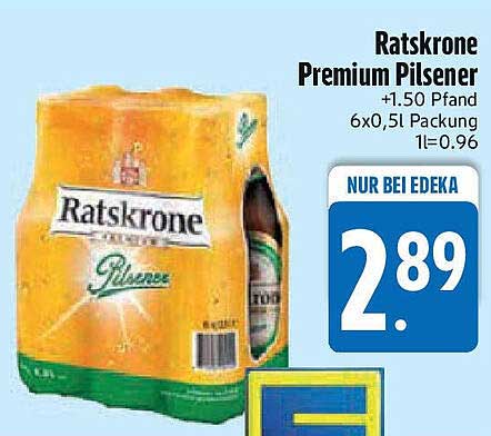 Ratskrone Premium Pilsener 6x0,51l