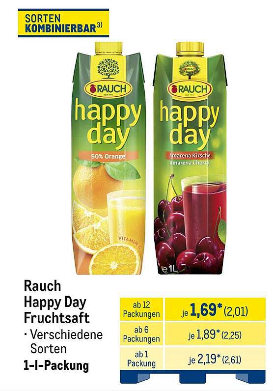 Rauch Happy Day Fruchtsaft – Verschiedene Sorten