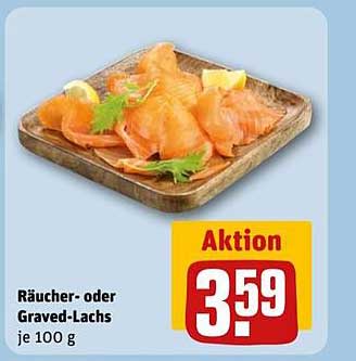 Räucher- oder Graved-Lachs je 100 g