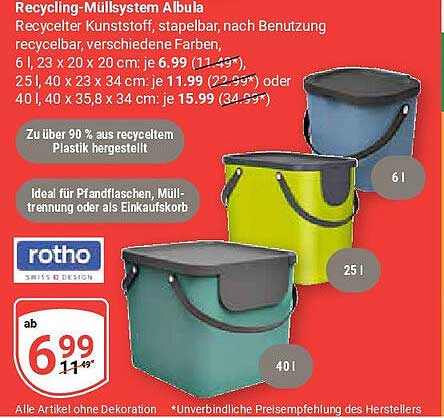 Recycling-Müllsystem Albula
