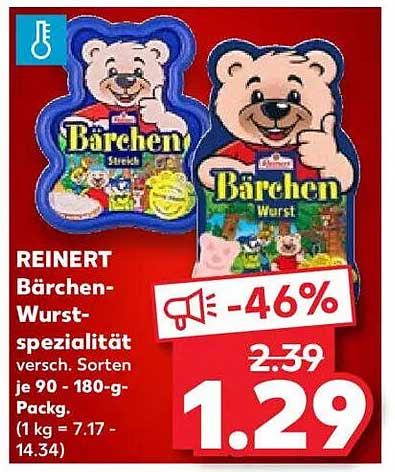 REINERT Bärchen-Wurst - Spezialität in verschiedenen Sorten