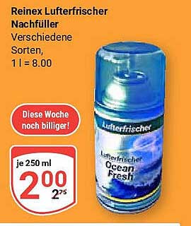 Reinex Lufterfrischer Nachfüller - Ocean Fresh