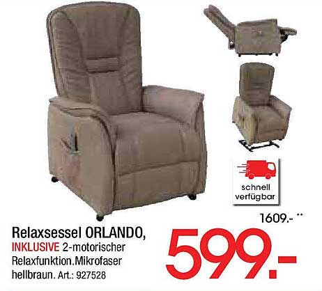 Relaxsessel ORLANDO, INKLUSIVE 2-motorischer Relaxfunktion