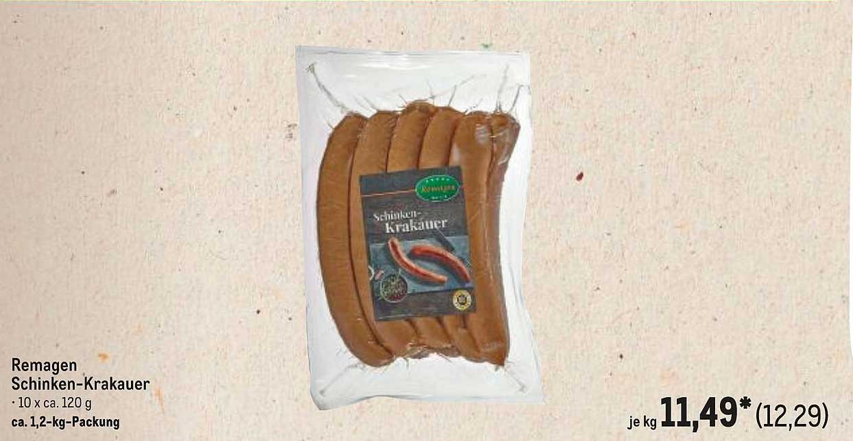 Remagen Schinken-Krakauer · 10 x ca. 120 g