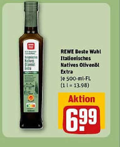 REWE Beste Wahl Italenisches Natives Olivenöl Extra 500 ml