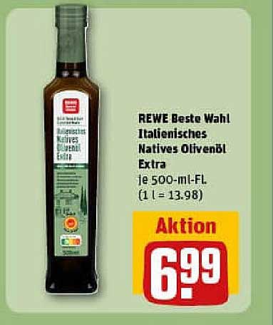 REWE Beste Wahl Italienisches Natives Olivenöl Extra 500 ml