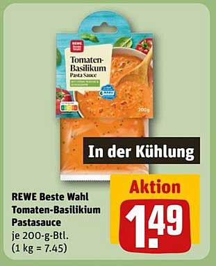 REWE Beste Wahl Tomaten-Basilikum Pastasauce 200 g