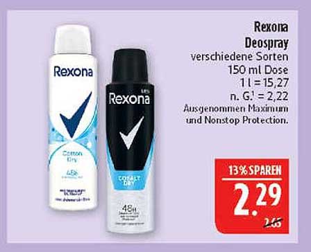 Rexona Deospray verschiedene Sorten 150 ml