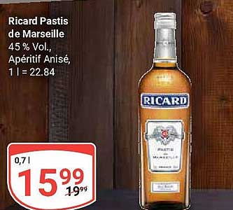 Ricard Pastis de Marseille 0,7 l