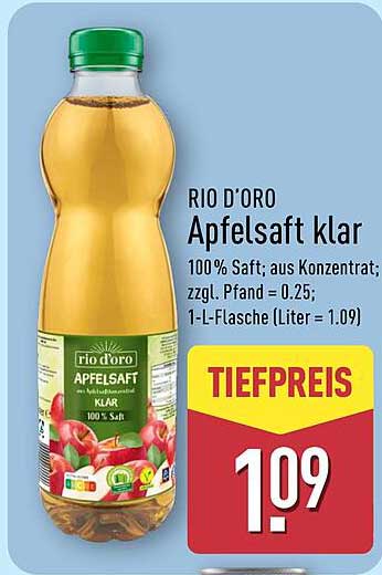 RIO D'ORO Apfelsaft klar