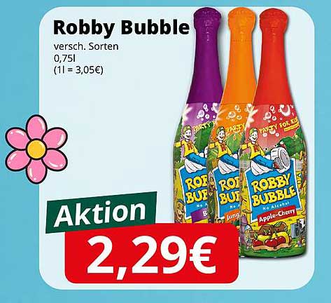 Robby Bubble - Aktionspreis für leckere Erfrischungsgetränke